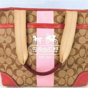 Coach Heritage Stripe Signature 11350 Purse